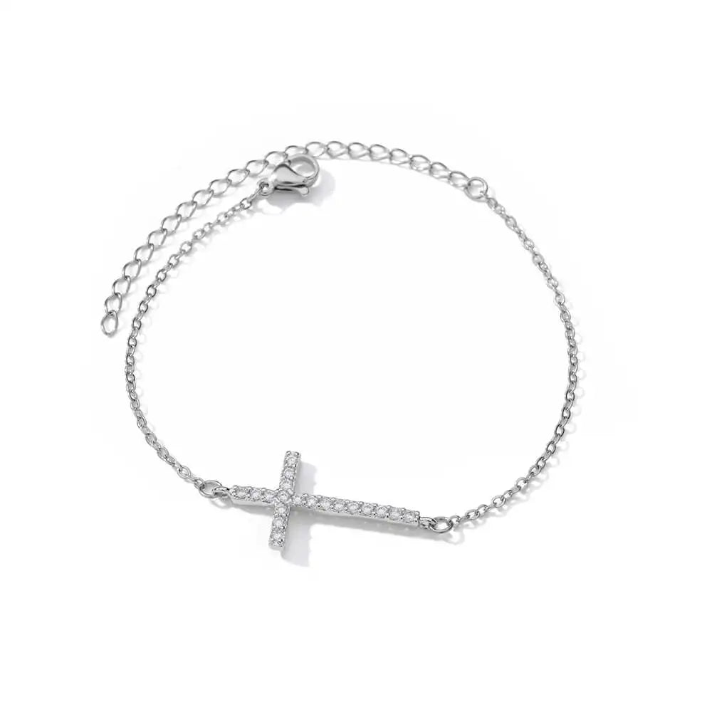 Crystal Cross Bracelet