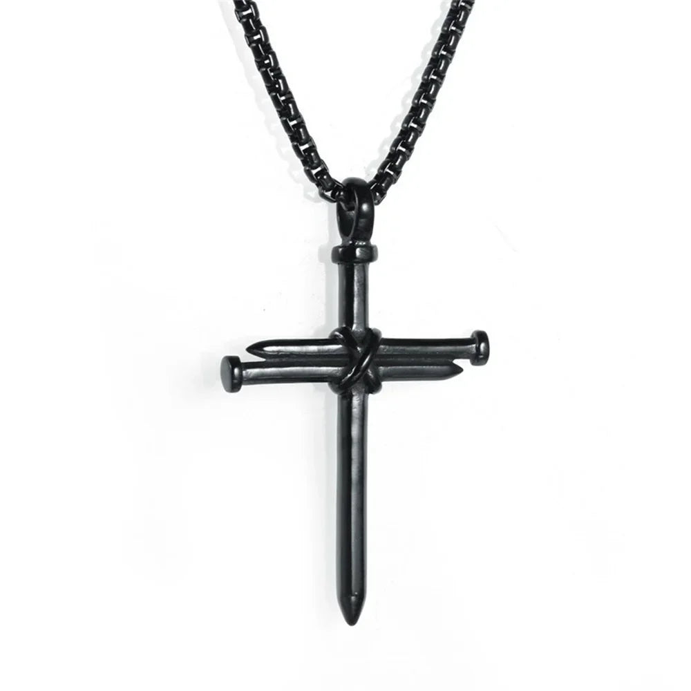 Nail Cross Necklace