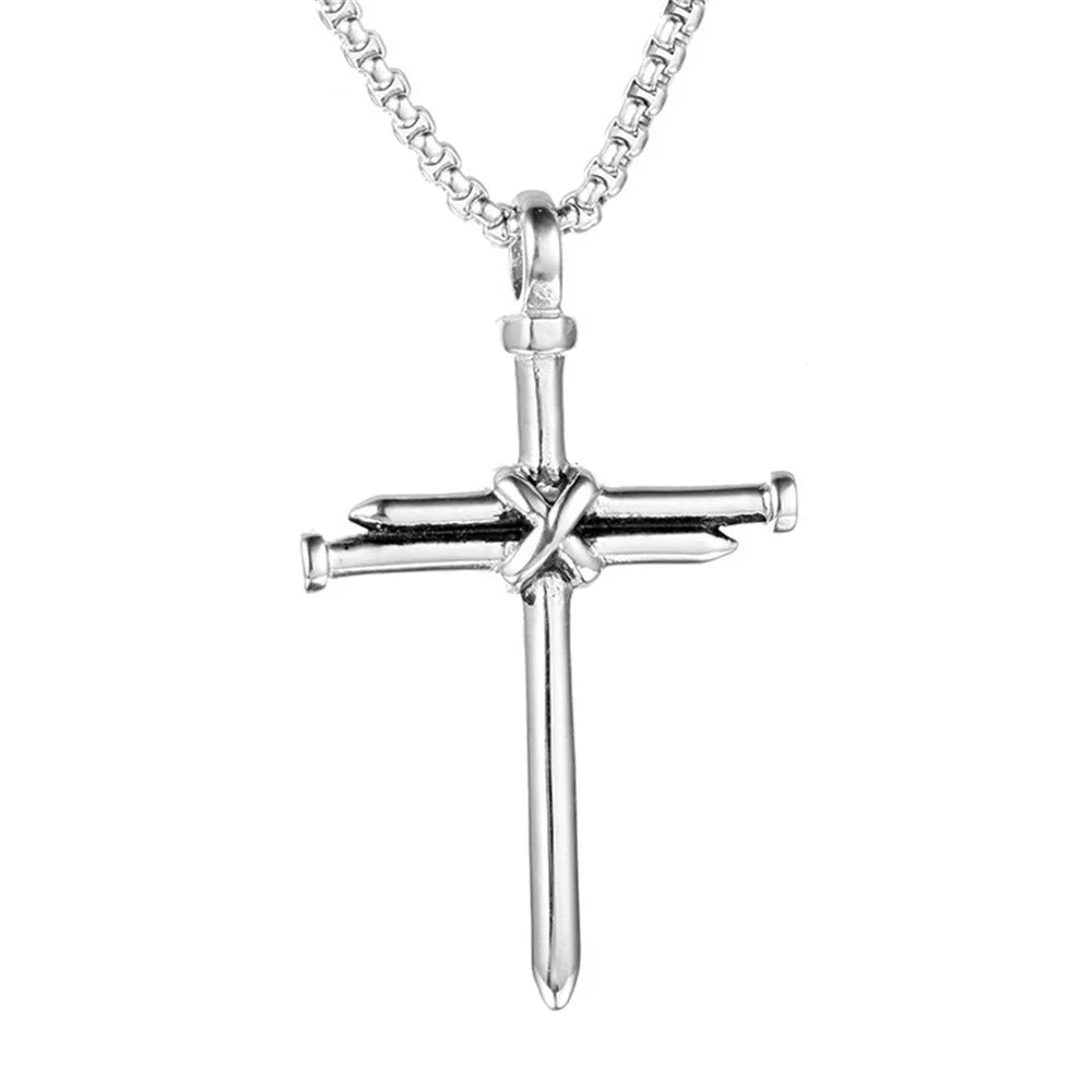 Nail Cross Necklace