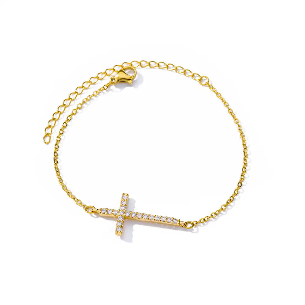 Crystal Cross Bracelet