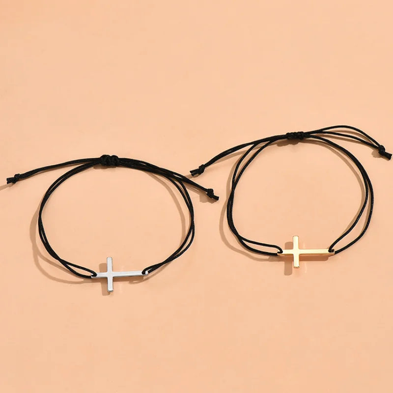 2pcs/pair Cross Bracelet