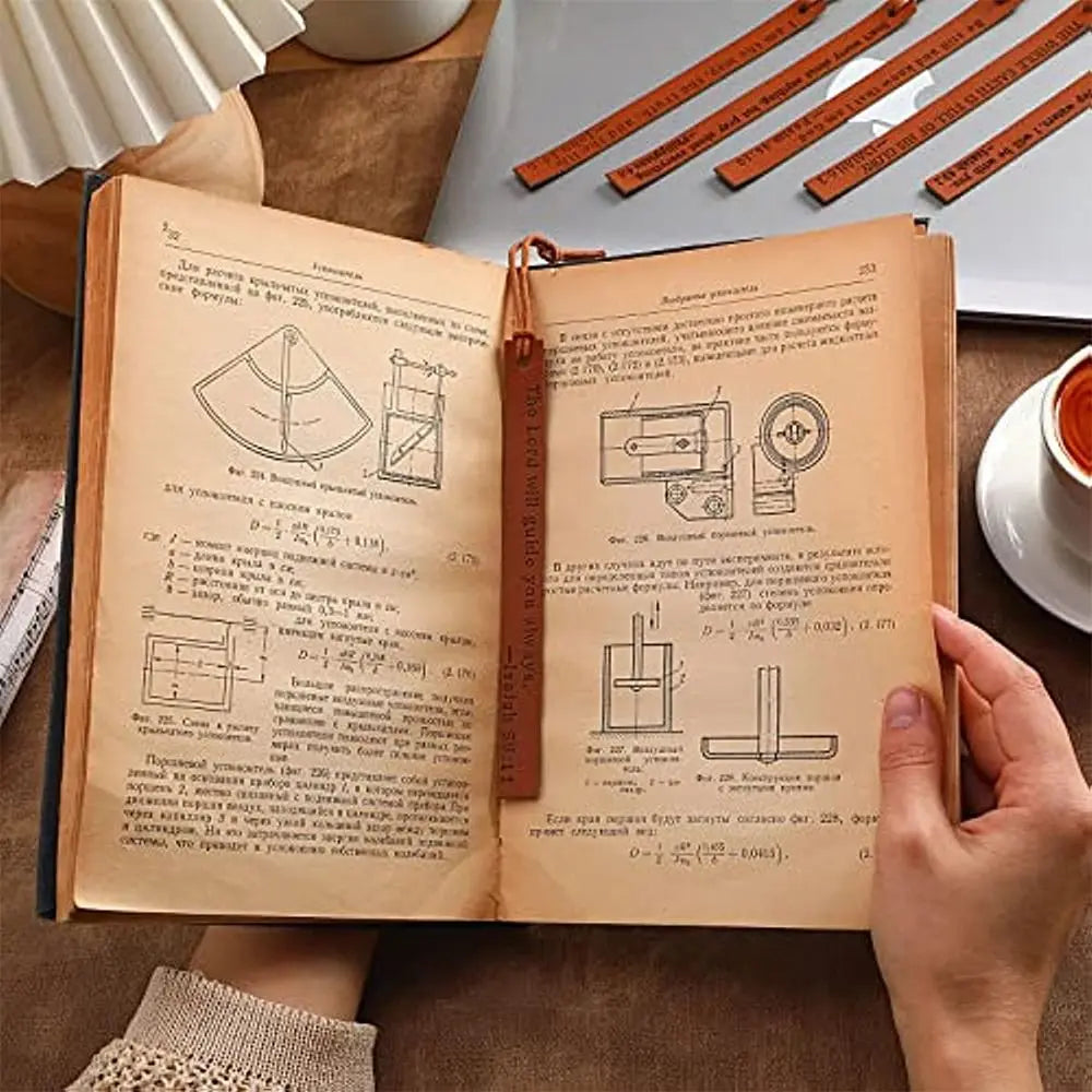 Leather bookmarks with Bible Verses