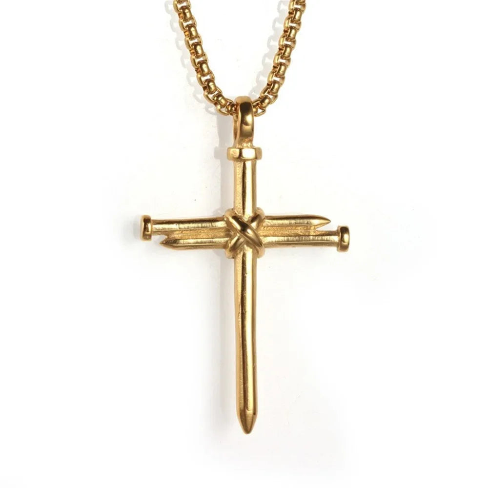 Nail Cross Necklace