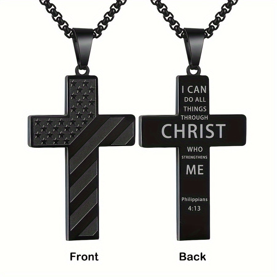 Bible Verse Cross Necklace